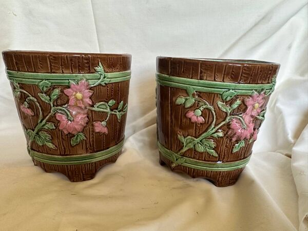 Cache pot en barbotine