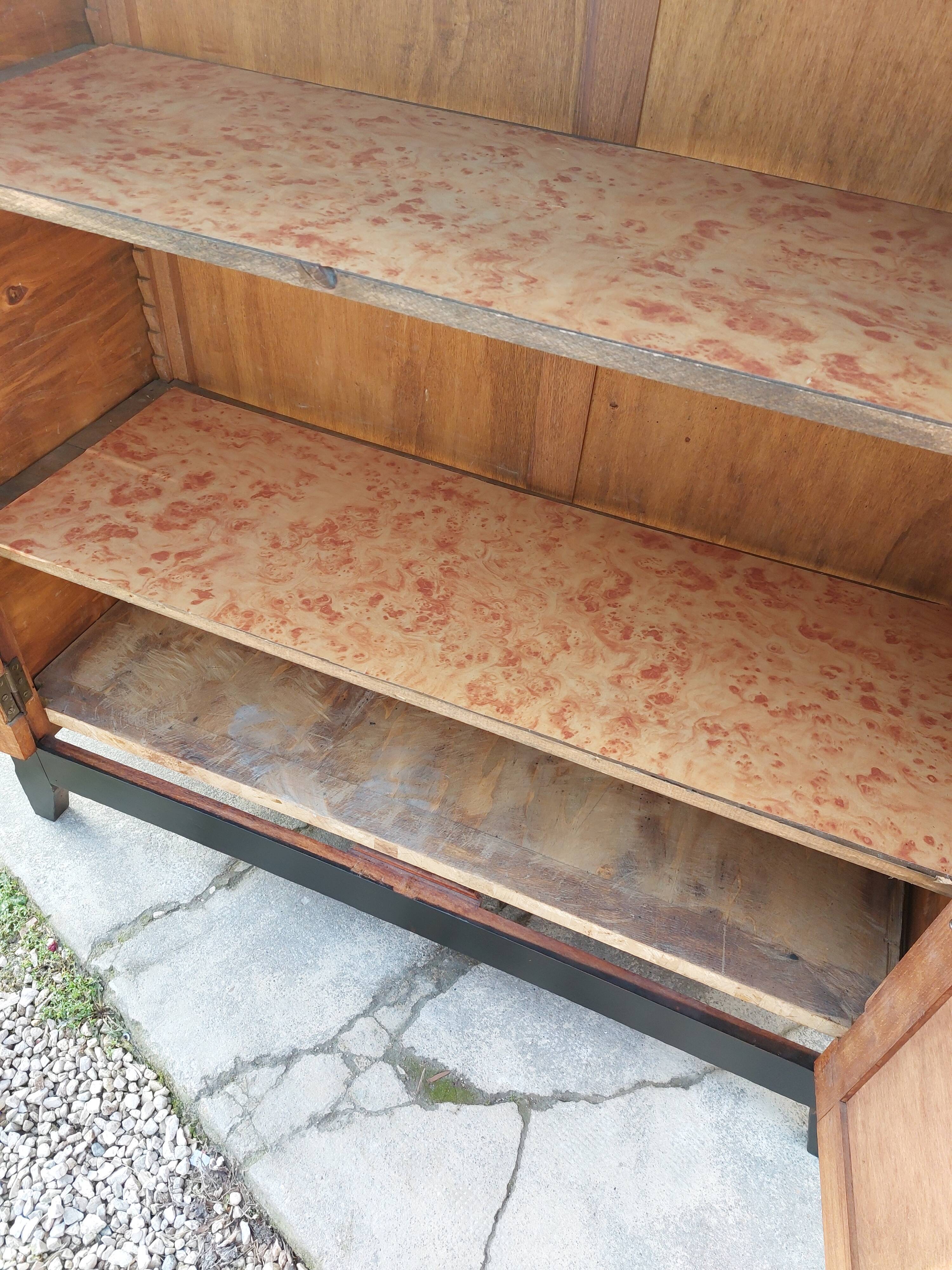 Parisian antique black patinated showcase