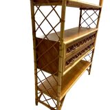 Vintage rattan shelf