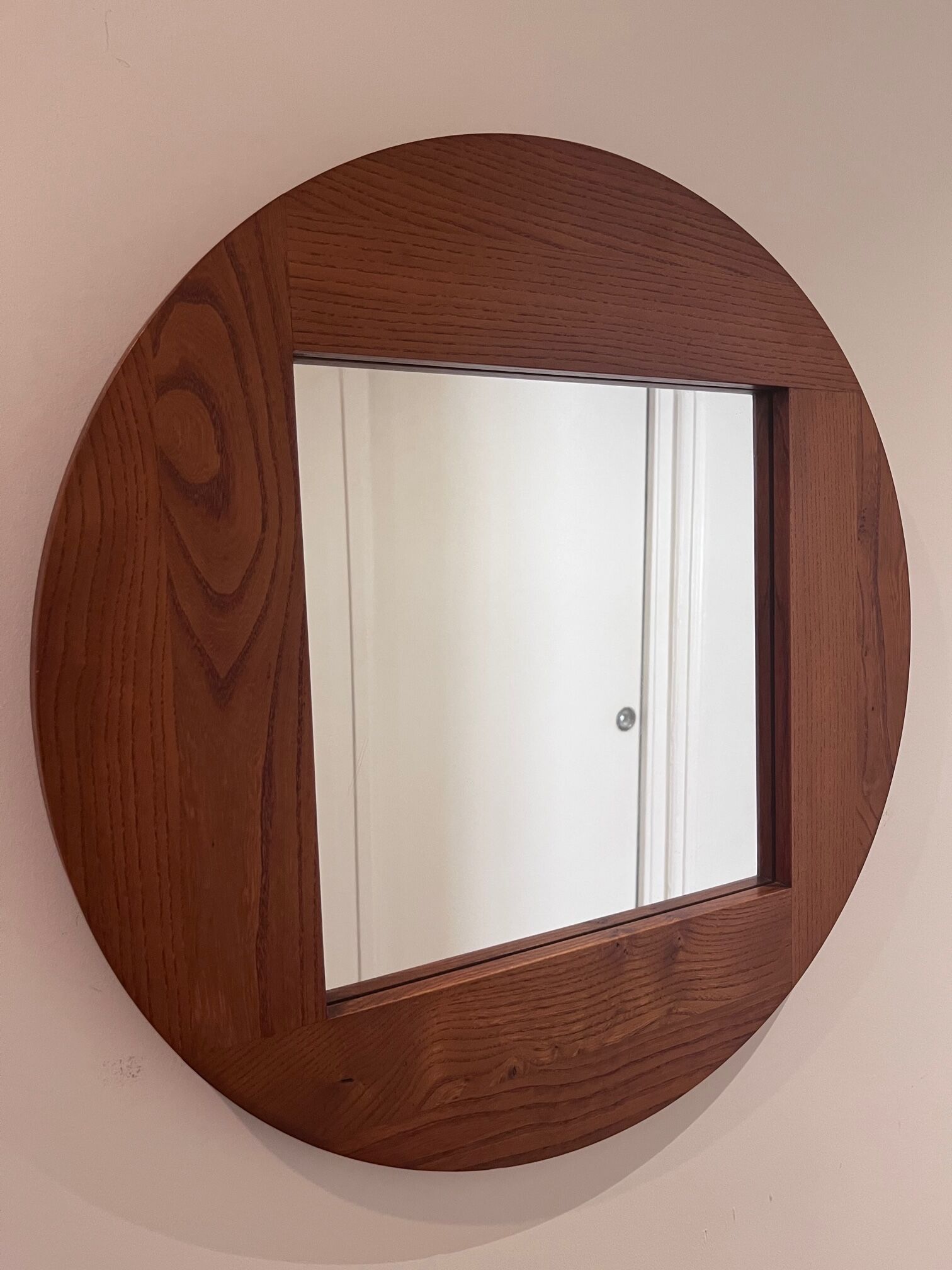 Solid elm mirror 70s