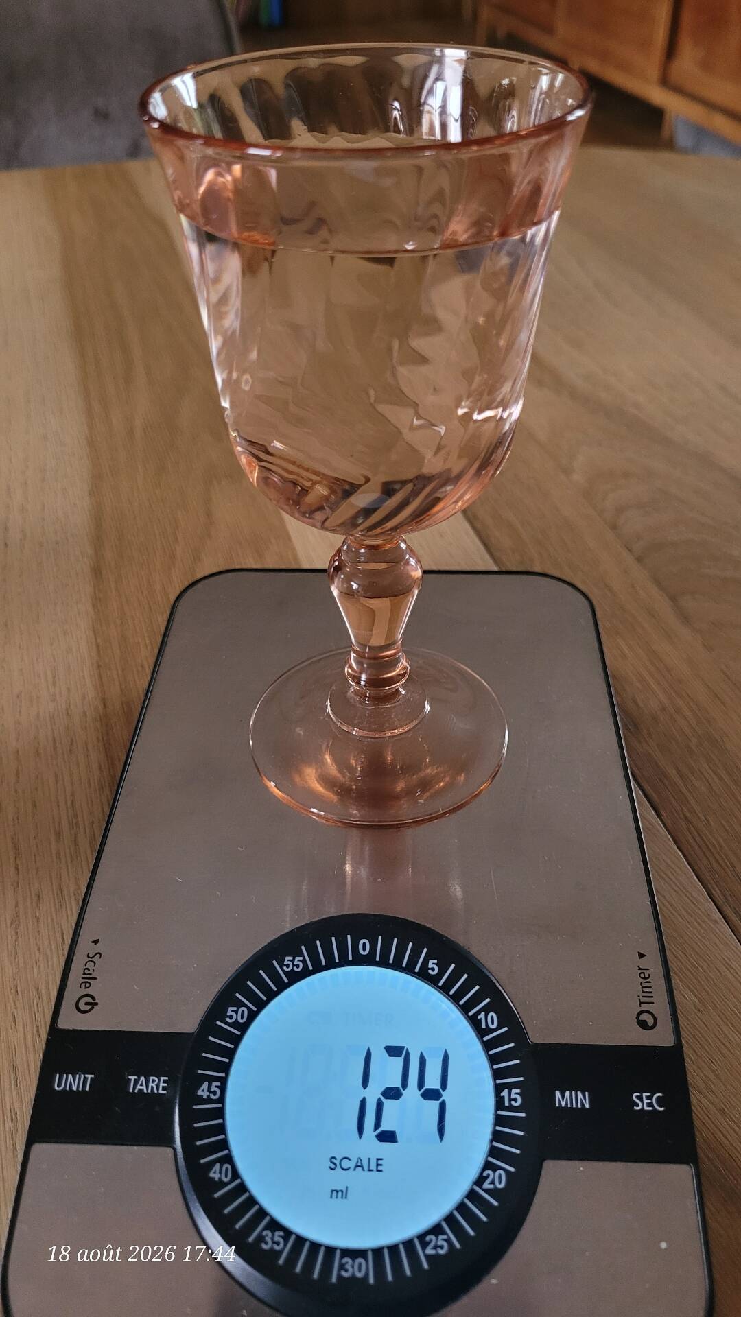 6 verres à pied vintage Rosaline