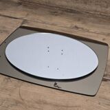 White glass and smoked glass mirror Italy