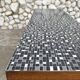 Mid-century teak coffee table with graphic motif, Germany 1950-60