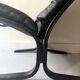Fauteuil scandinave en cuir noir Siesta par Ingmar Relling, design 1970