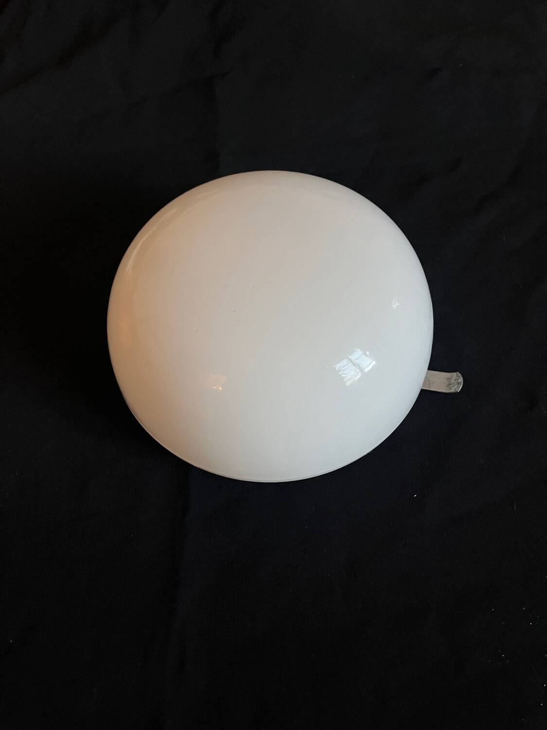 Vintage round opaline wall light