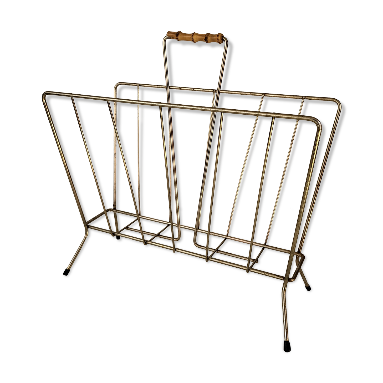 Gilded metal magazine rack 50/60s