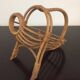 Porte bouteille de table serviteur - rotin osier - vintage