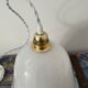 Vintage suspension in electrified white opaline to nine