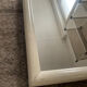 Large vintage mirror in stained white wood