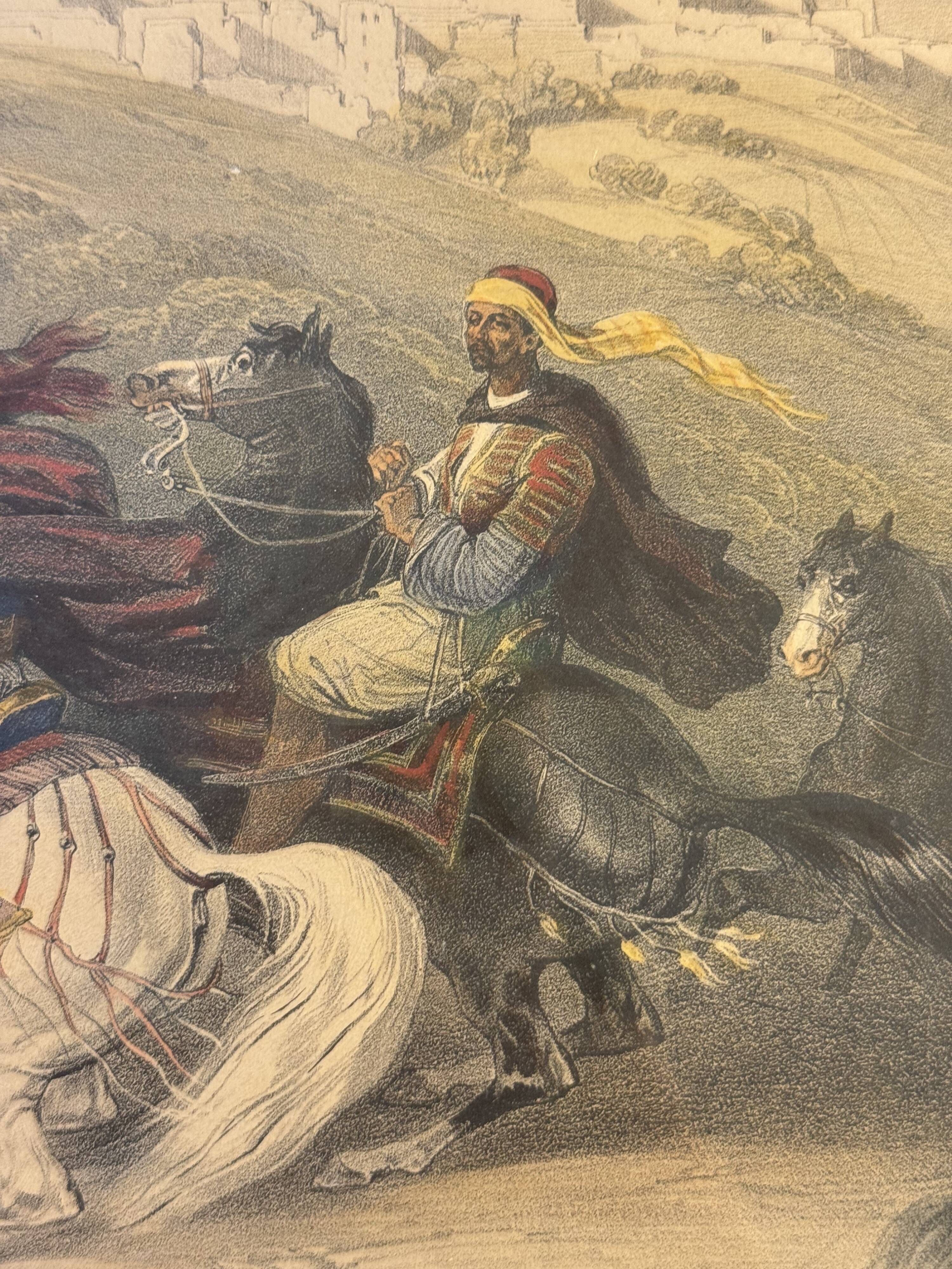 Old orientalist painting, Sebastia, after David Roberts 20th century