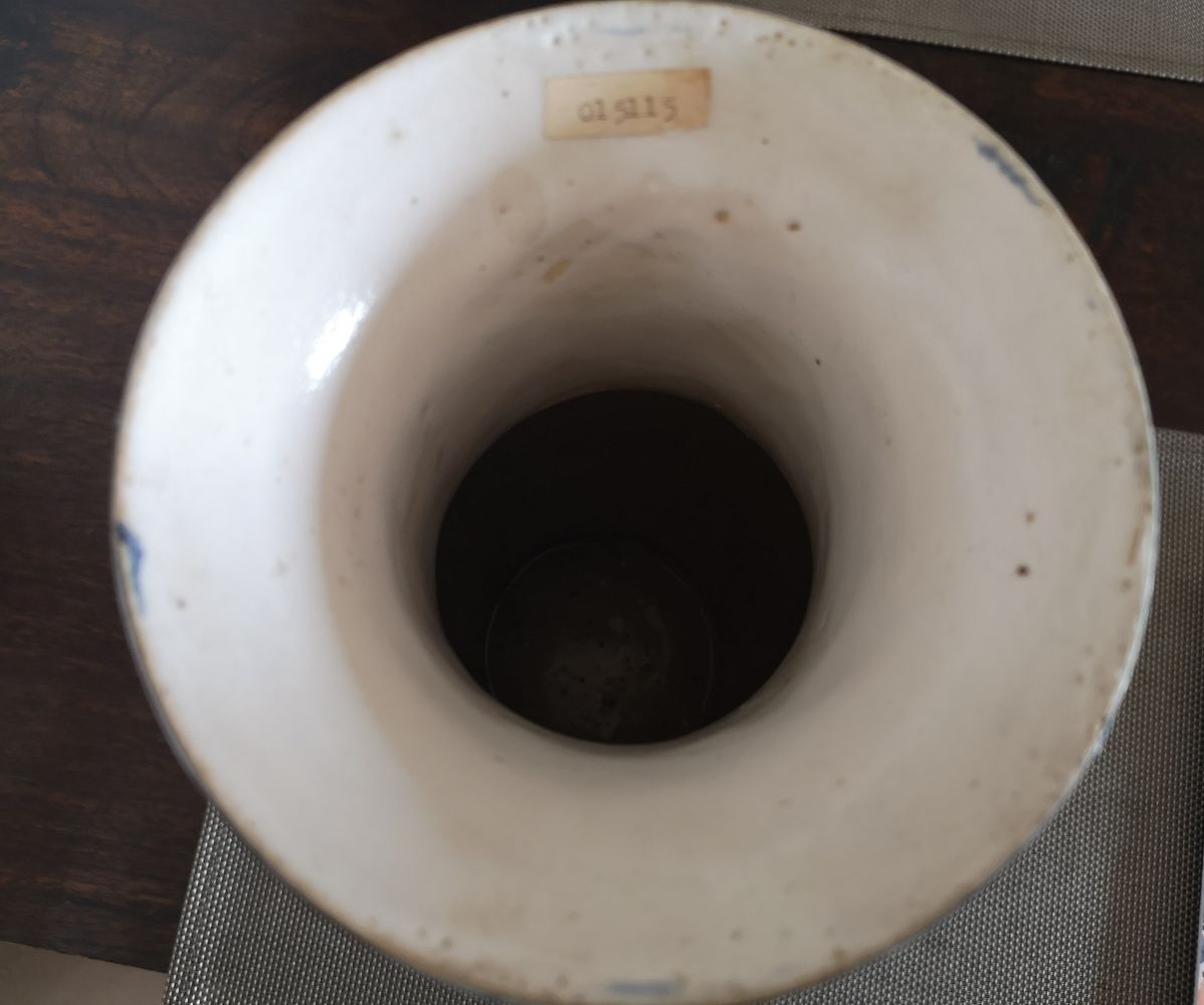 Glazed ceramic baluster vase - Late 19th century