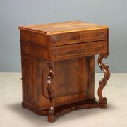 Antique Louis-Philippe hairdresser in walnut and cherry, 19th century.
