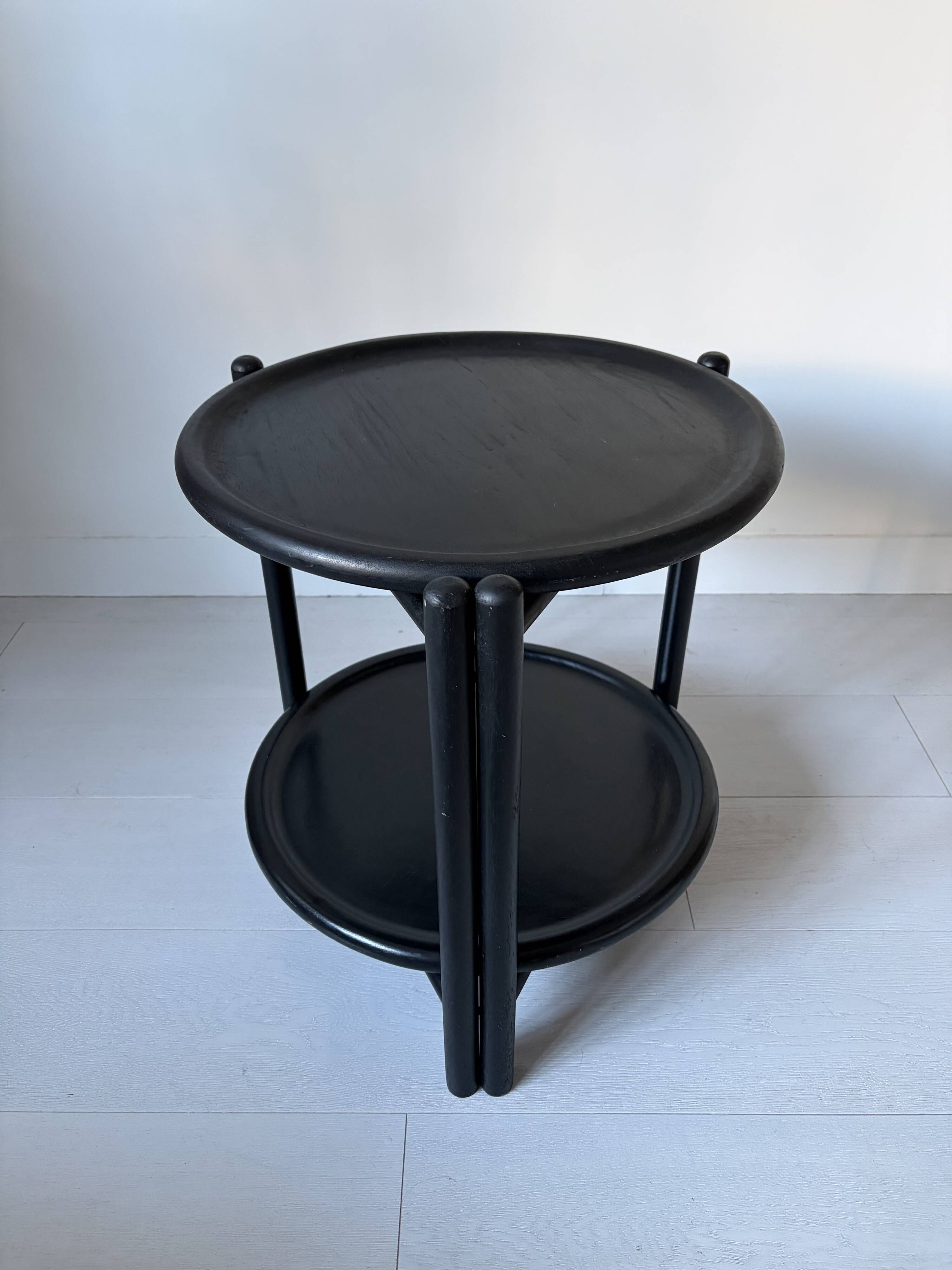 Bar cart from the 60s-70s in its factory black version, attributed to Jens Quistgaard.