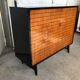 Vintage black lacquered buffet and wood Maurice Flachet