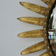 Sun mirror, witch's eye, gilded metal, 70s
