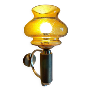 Applique Années 70 laiton - verre