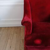 Red velvet armchair 40 years
