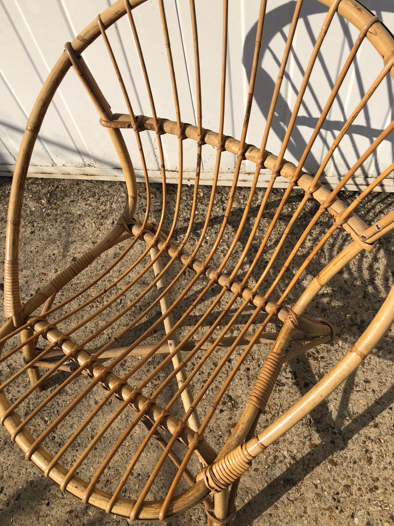 Vintage rattan armchair