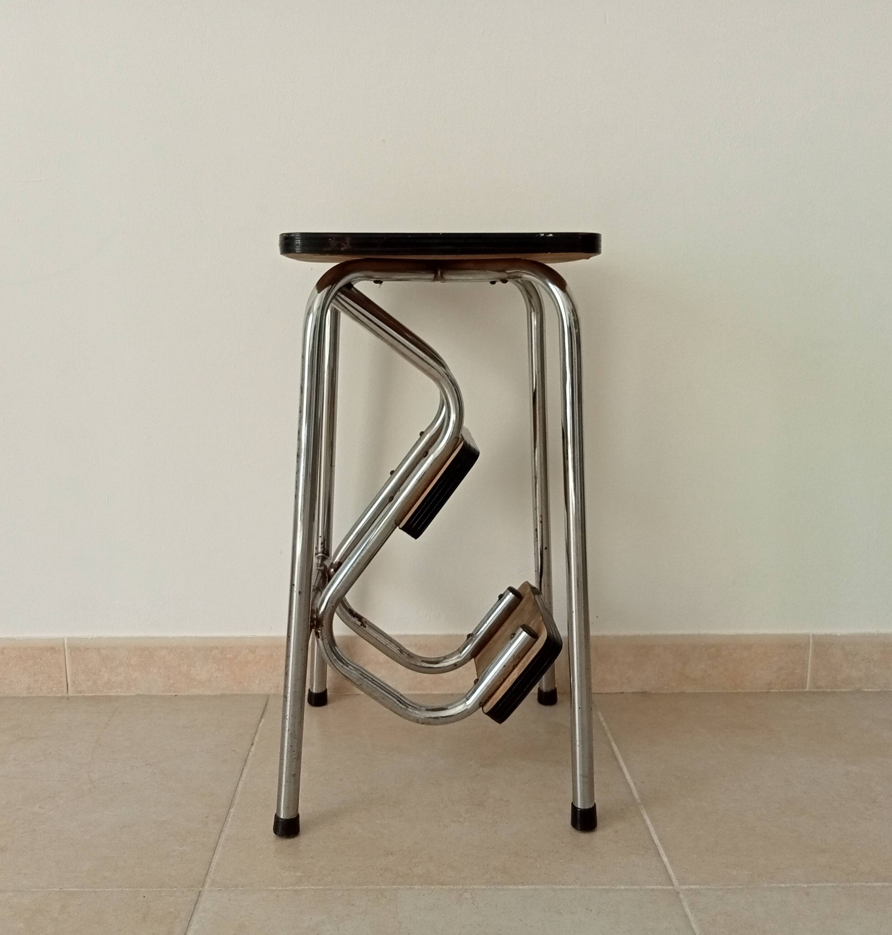 Vintage formica stepladder stool from the 70s/80s