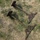 Pair of feet cast iron XIX th florist stall