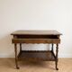 Antique solid oak sideboard with wheels
