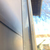 Smoked glass triptych mirror