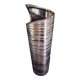 Cubist vase in gilded and ridged ceramic