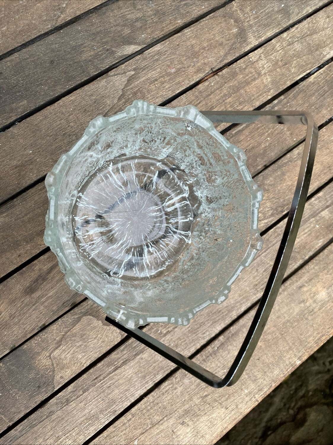 Ice bucket glass texture by Tapio Wirkkala for Iittala around 1970.