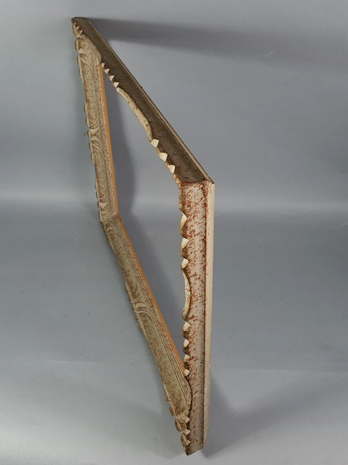 Old frame 68x48 foliage 58x41 cm carved wood ceruse style Montparnasse SB