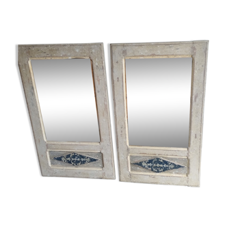 Pair of trumeau mirrors