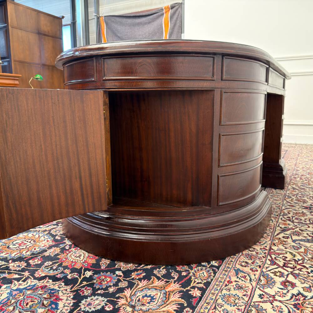 Large Classic English Oval Desk