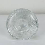 5 bougeoirs "feuilles" en verre vintage