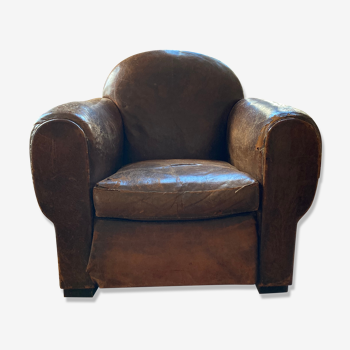 Fauteuil club en cuir