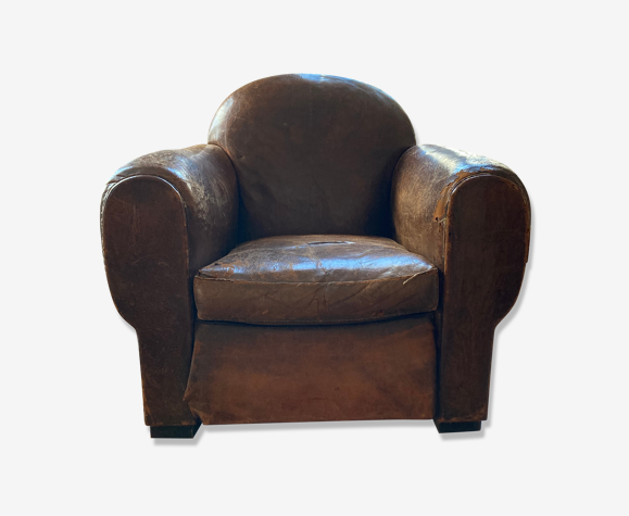 Fauteuil club en cuir