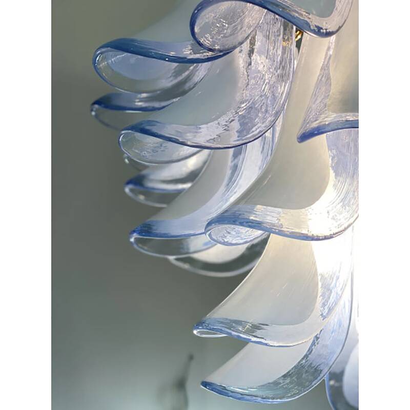 Blue “Selle-Petali” Murano Sputnik Candlestick