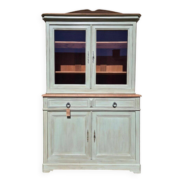 Vaisselier / buffet 2 corps vitré ancien rénové | Basile