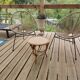 Vintage bamboo and rattan coffee table