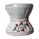 Coquetier diabolo old sarreguemines earthenware decorated with flowers painted by hand