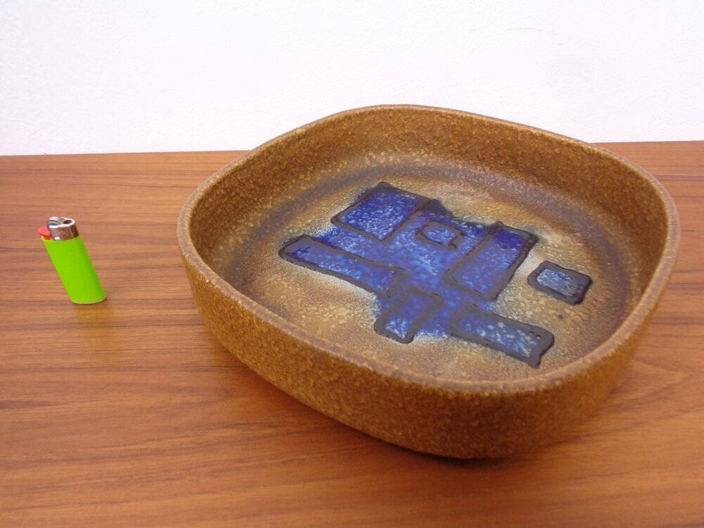 Glazed Lava Ceramic Bowl from Scheurich, Germany, 1970s