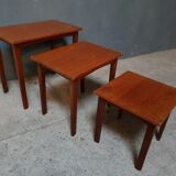 Set of  3 retro teak tables