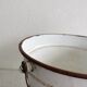 Set of 4 Vintage White Enamel Bucket Planter: 1970s EMO Celje Yugoslavia