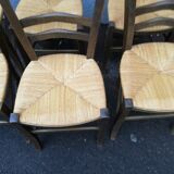 Lot of straw chairs