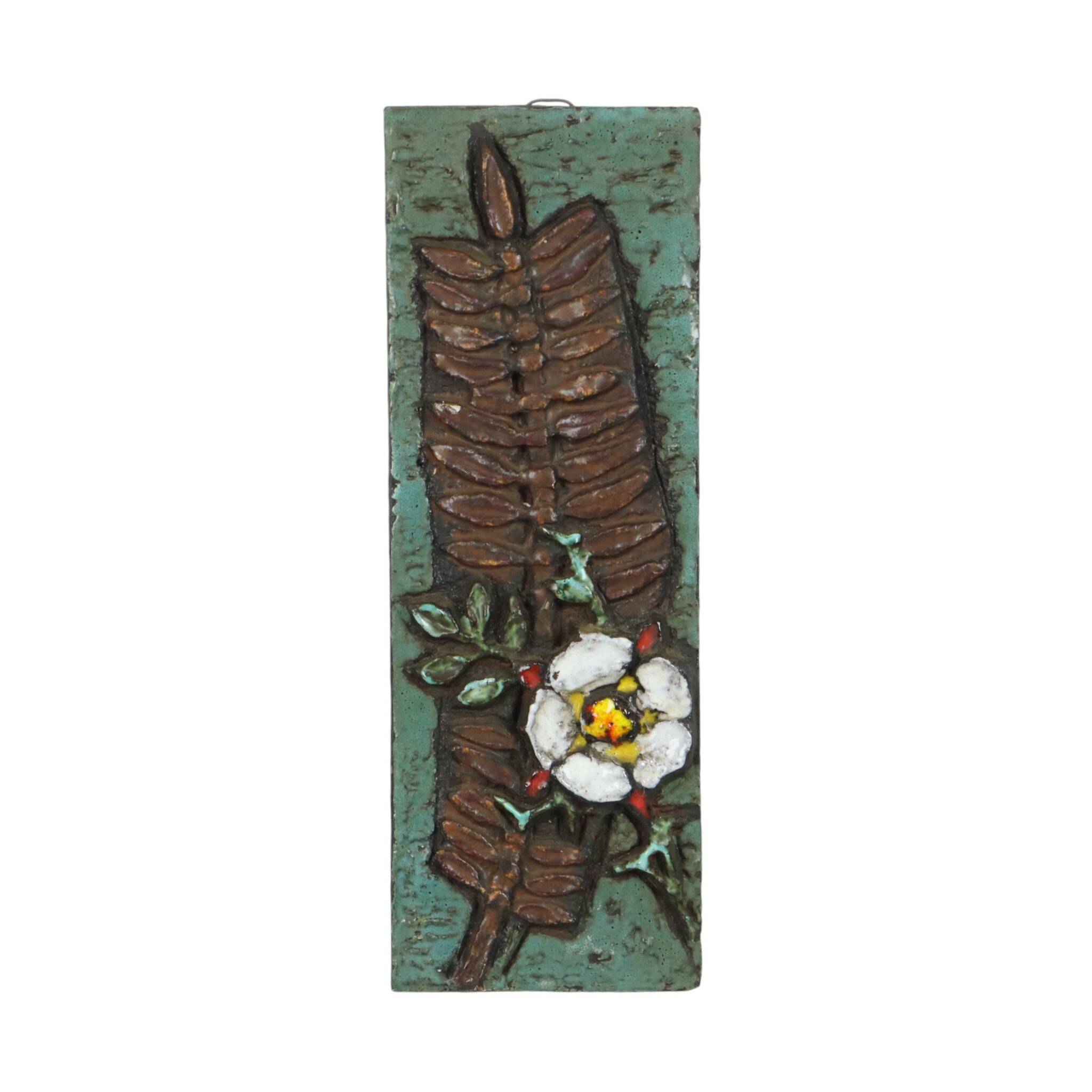 Ceramic Wall Sculpture Plaque Ruscha West Germany