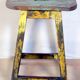 Ancien tabouret d'atelier en teck birman