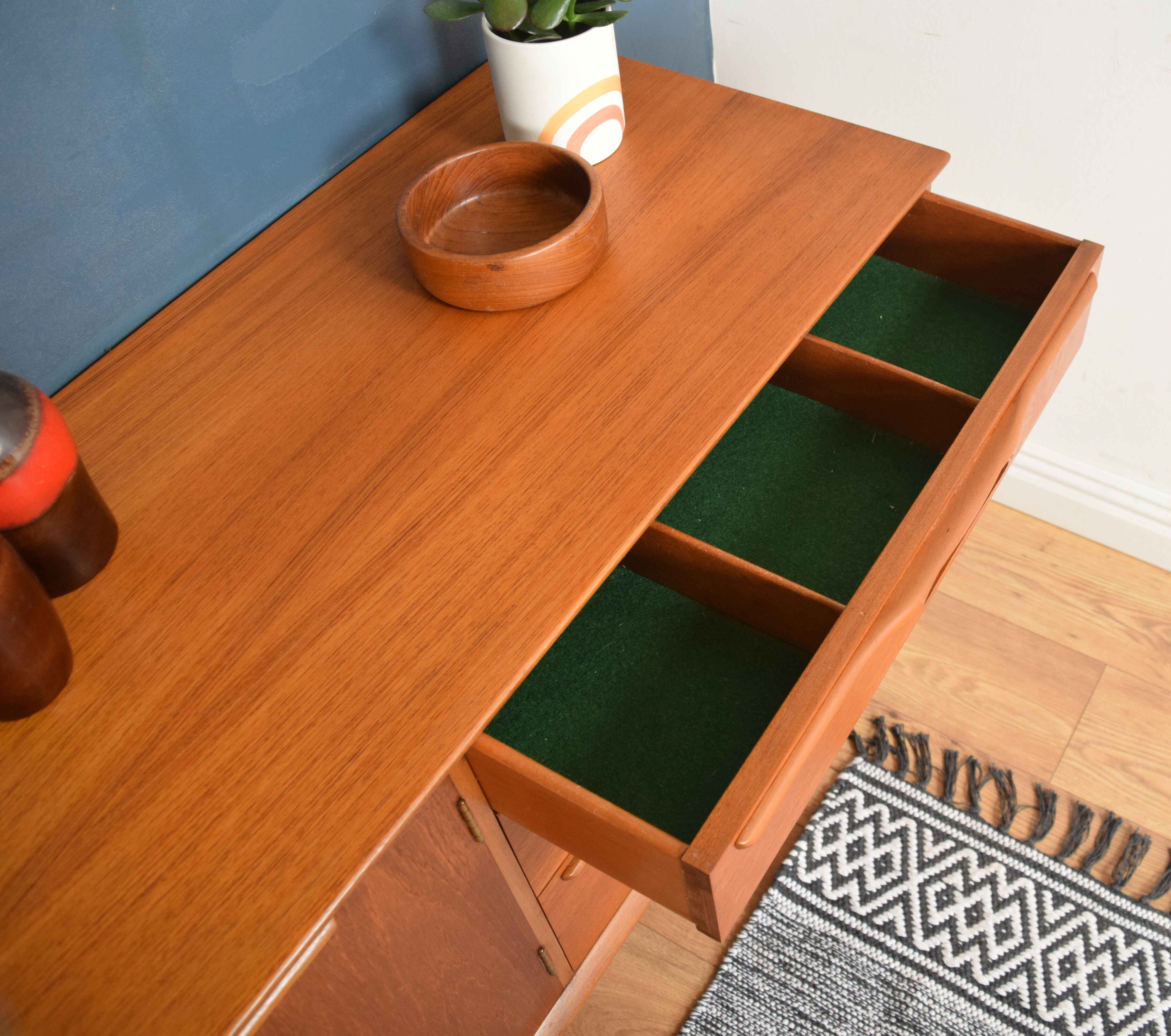 Restored Teak 1960s Short Jentique Classic Sideboard Cabinet