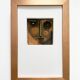 Avant-Garde Cubist portrait sculpture in flamed metal, Germany, 1990s