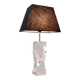 Sculptural table lamp in clear solid lucite - Circa 1980