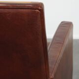 Ensemble complet de canapés et 2 fauteuils Art Déco en cuir de mouton