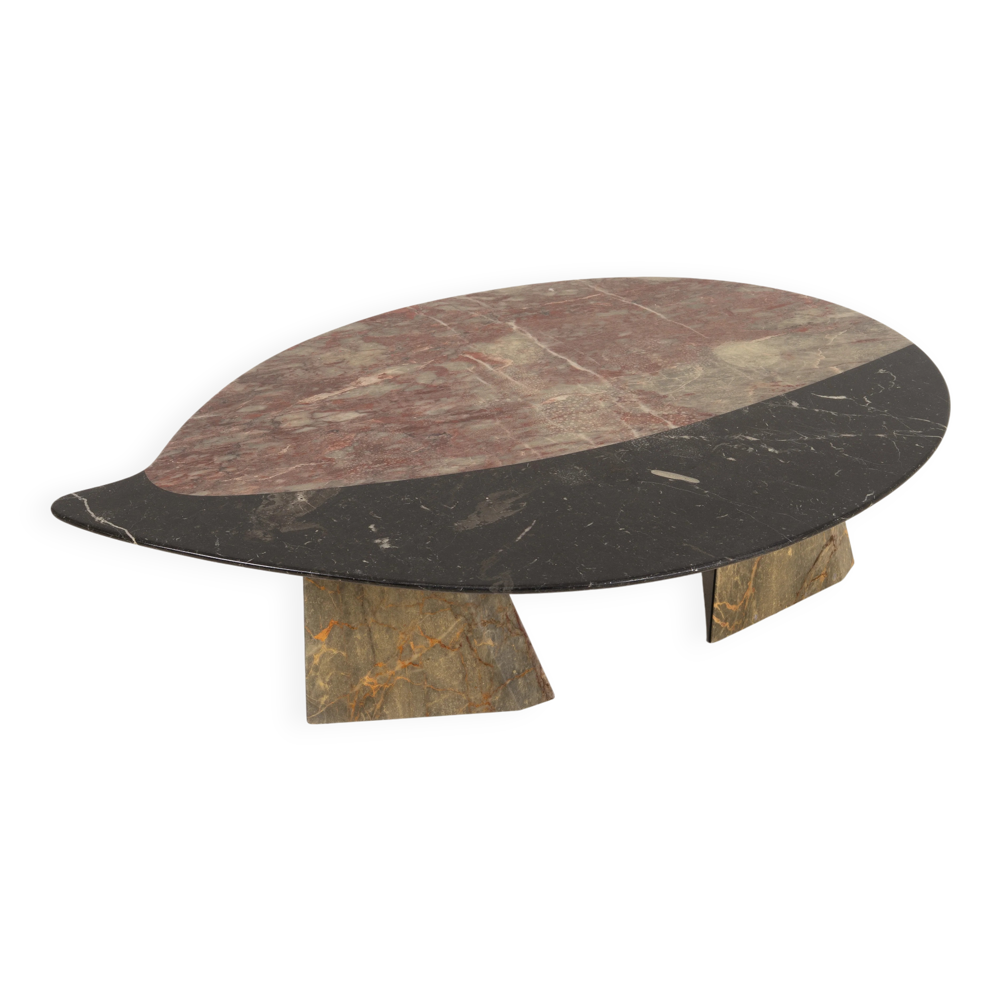 Sculptural Postmodern Marble Coffee Table