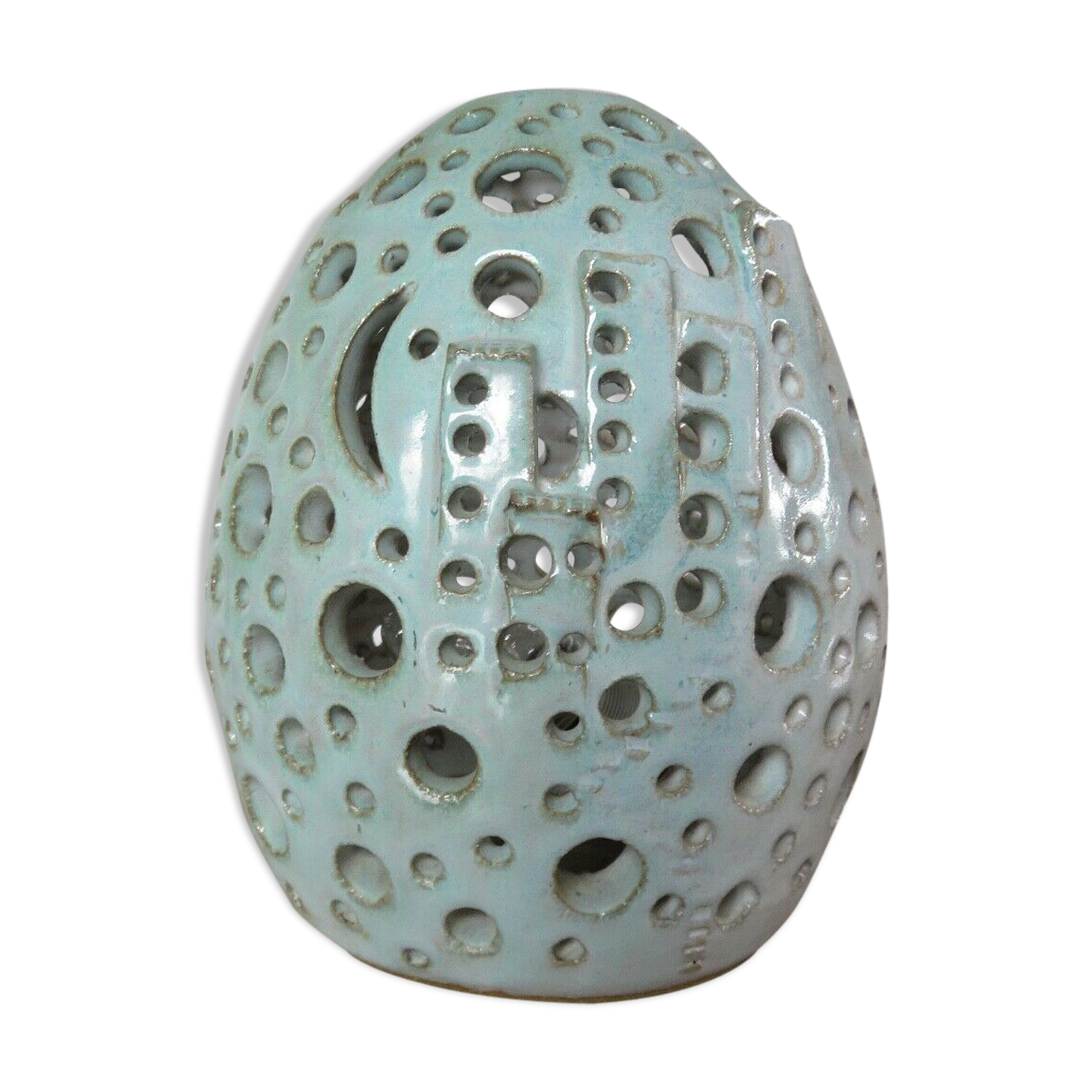 Pale blue open lamp 60 70 years